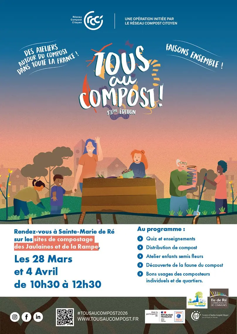 Affiche de « Tous au compost ! » de Sainte-Marie-de-Ré