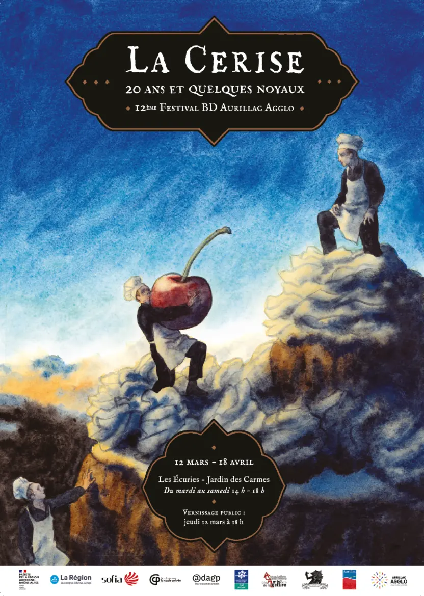 Affiche Exposition - Les éditions de la cerise : 20 ans et quelques noyaux