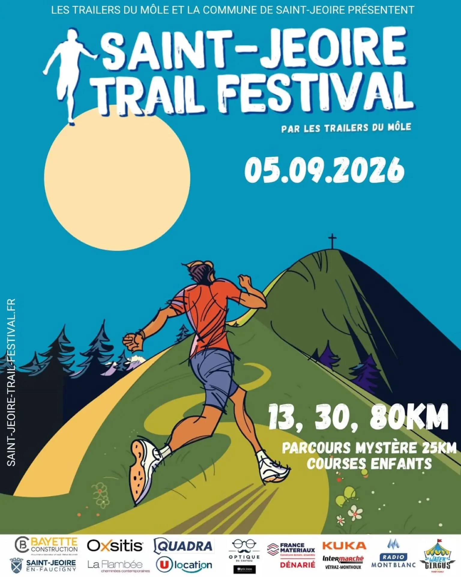 Affiche pour le Saint-Jeoire Trail Festival 2026