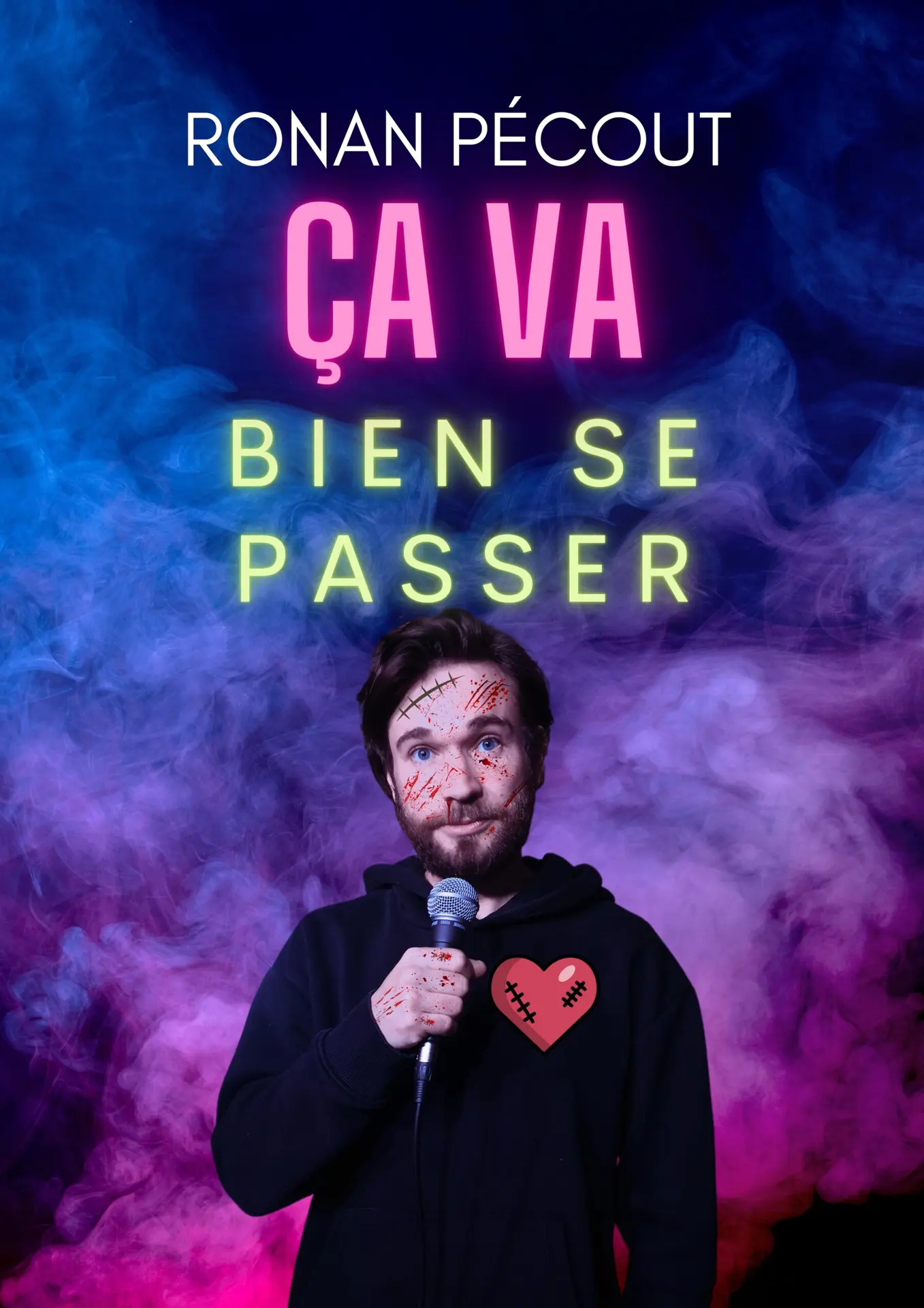 affiche avec l'artiste sur scène
