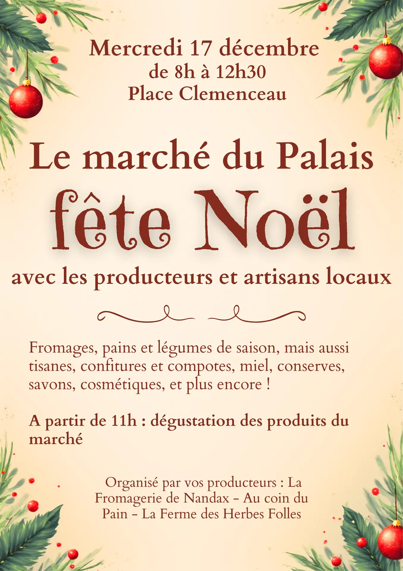 Le marché du palais fête noël_Roanne