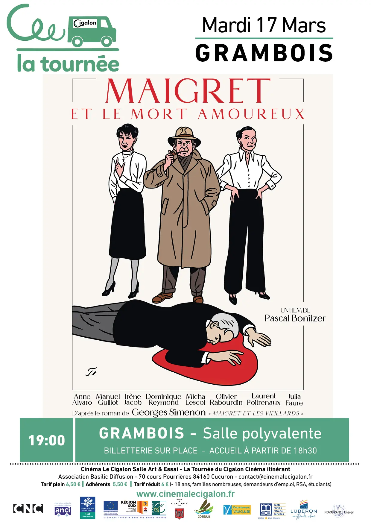 La Tournée du Cigalon  à Grambois :   Maigret et le mort amoureux_Grambois