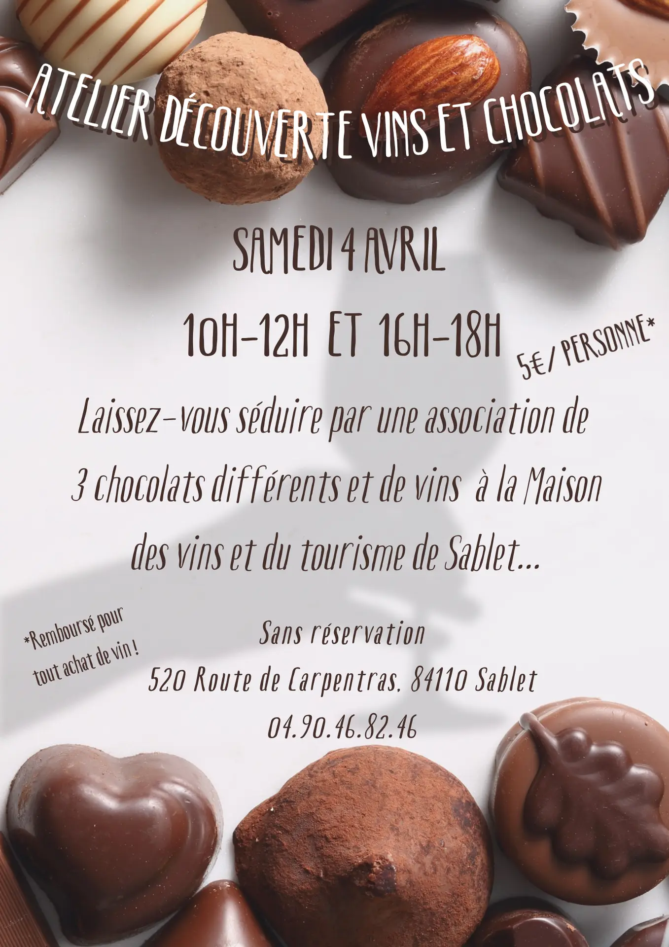 Atelier découverte vins et chocolats_Sablet