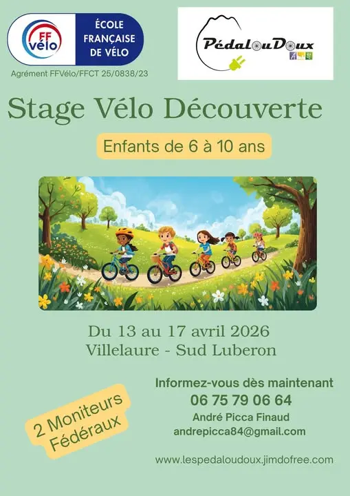 Stage Vélo Découverte ( enfants de 6 à 10 ans) à Villelaure_Villelaure