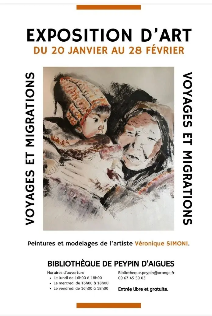 Exposition :  Peintures et modelages de l'artiste Véronique Simoni à la bibliothèque de Peypin d'Aigues_Peypin-d'Aigues