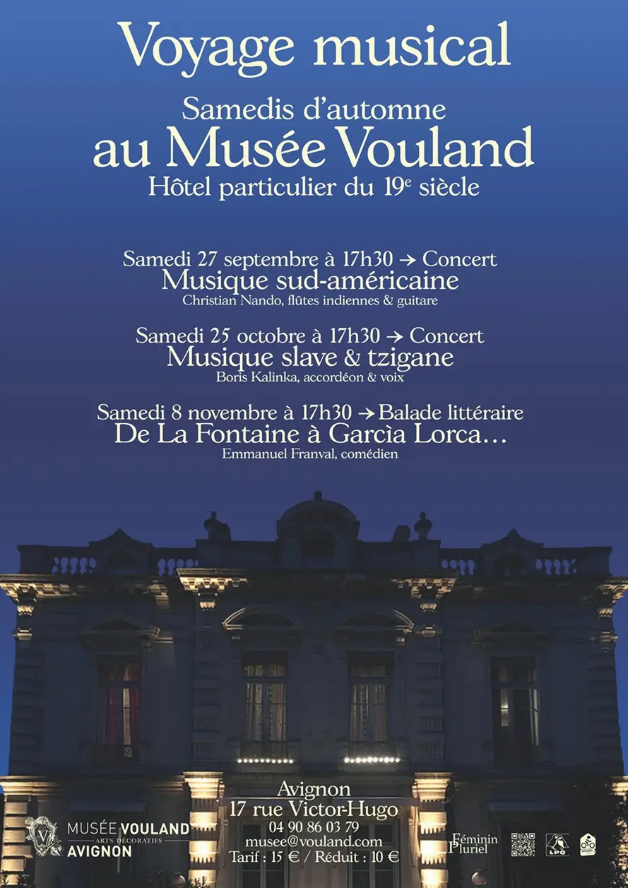 Voyage musical - samedis d'automne au musée Louis Vouland_Avignon