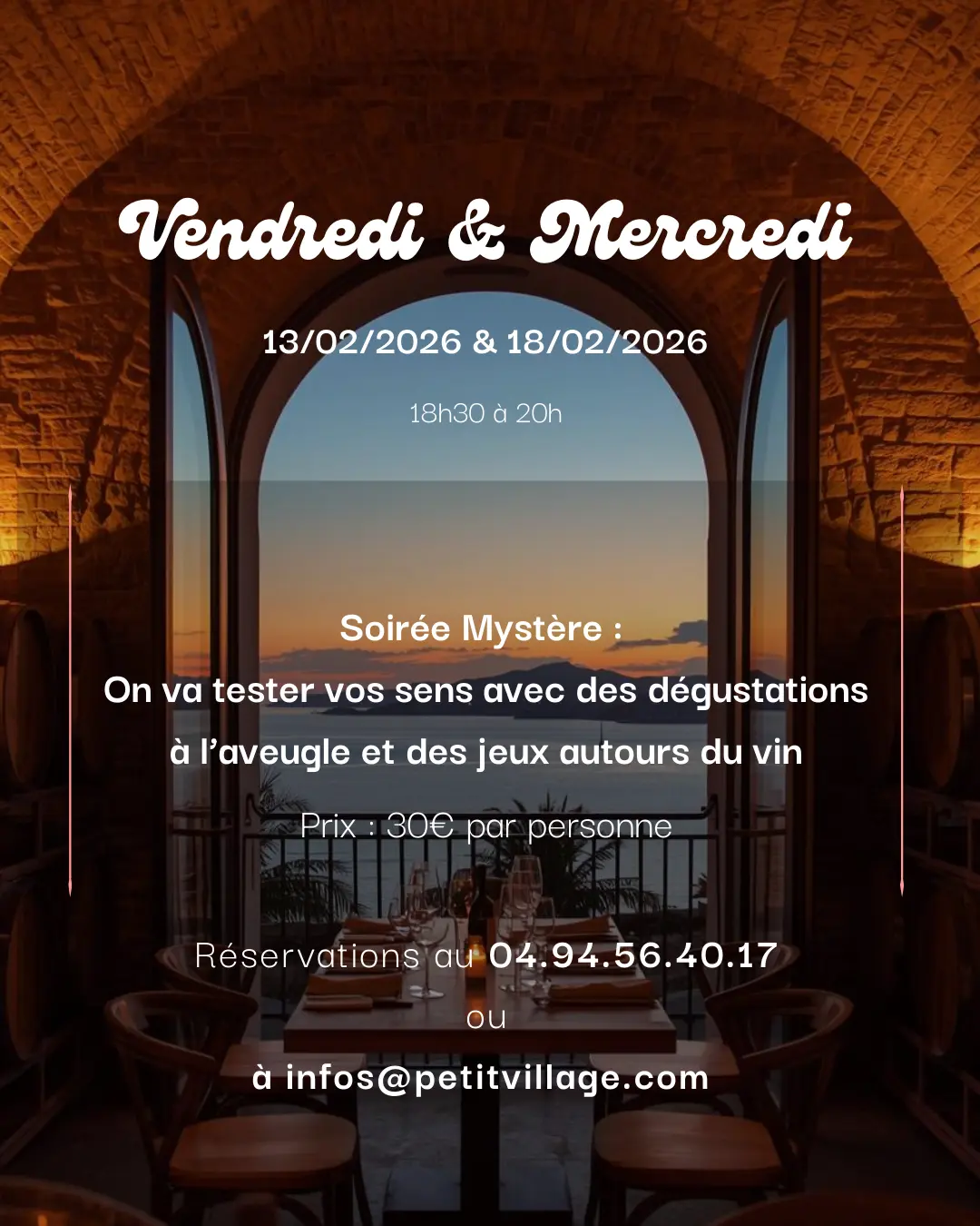 Soirée mystère dégustation à l'aveugle