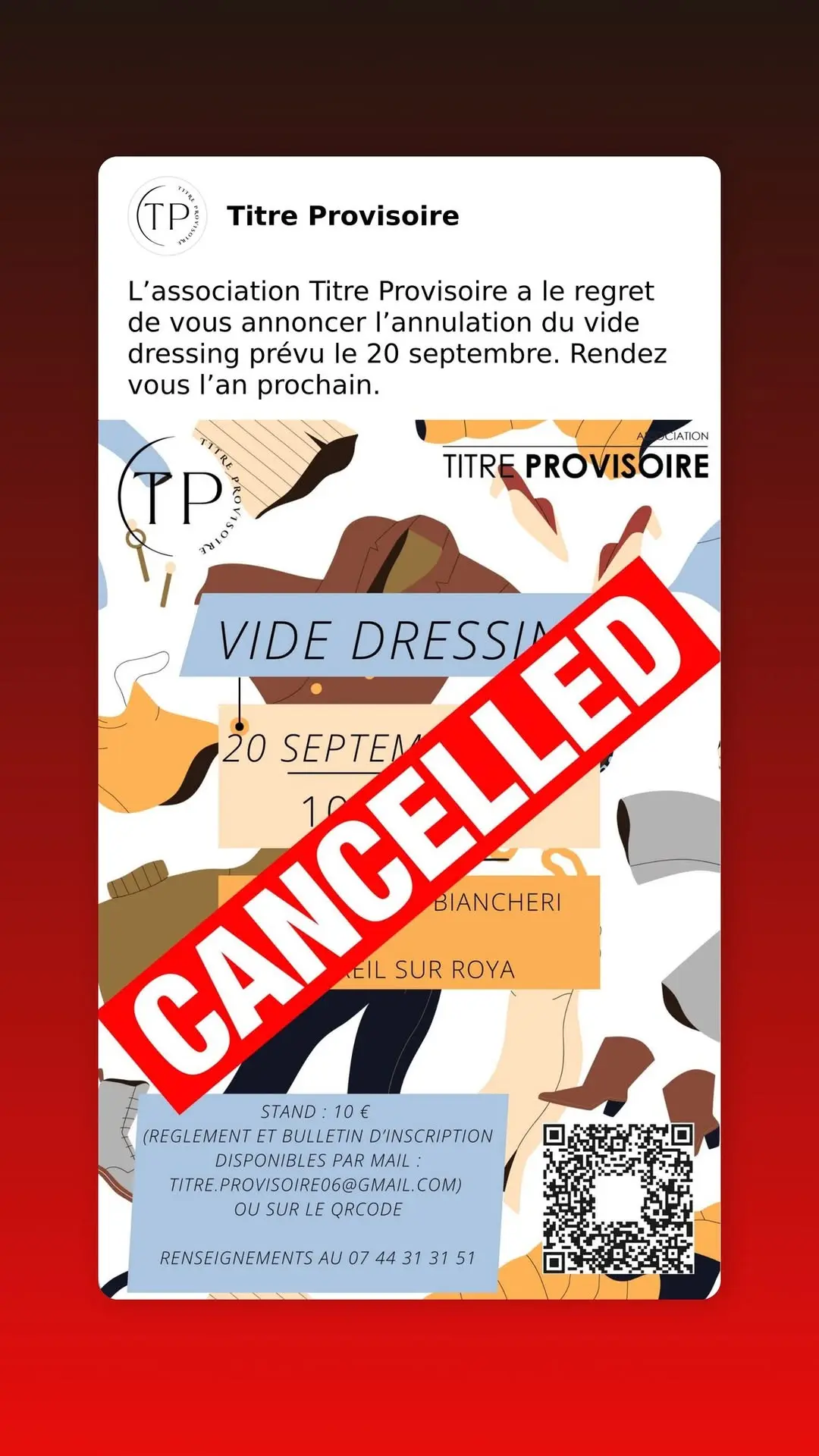 Vide dressing d'automne - ANNULE