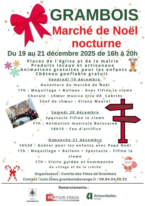 Marché de Noël nocturne à Grambois_Grambois