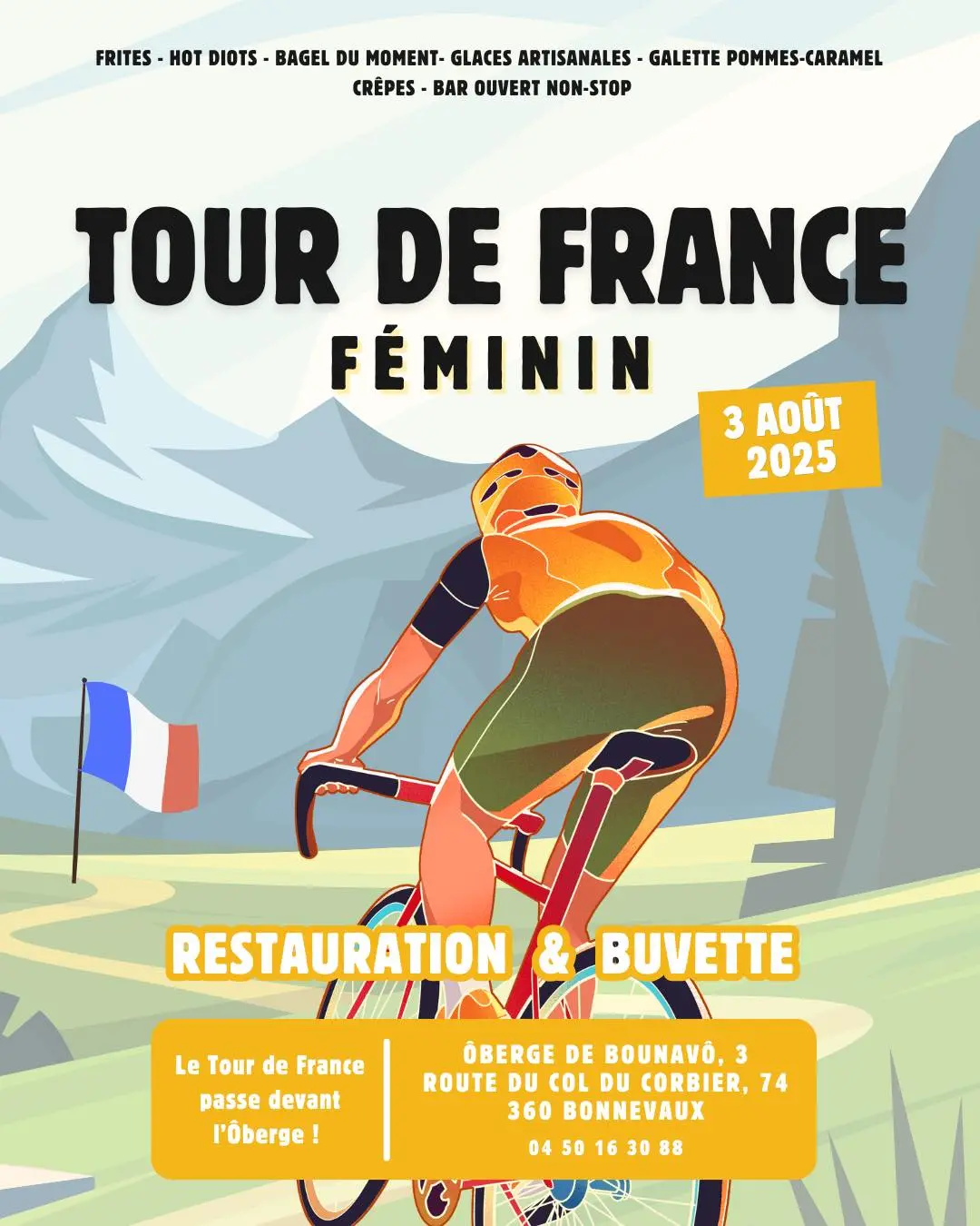 Affiche tour de france auberge
