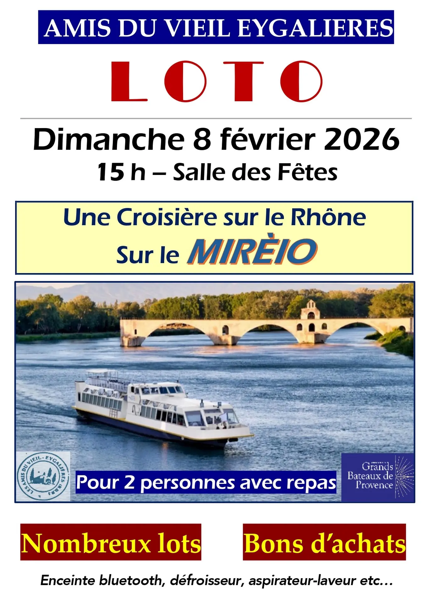 Poster Winter lottos in Eygalières Amis du Vieil Eygalières 08.02.26