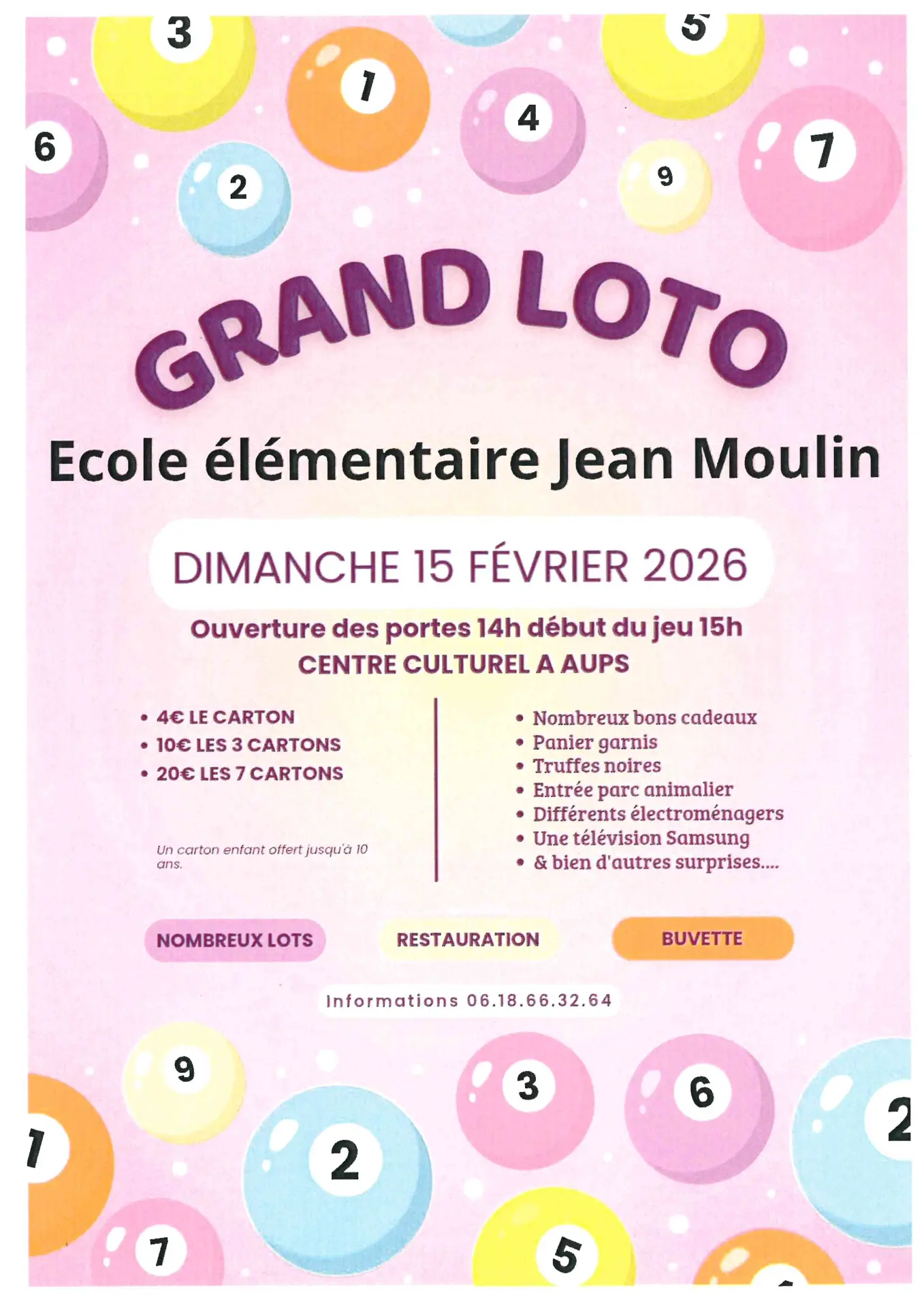Loto de l'école élémentaire