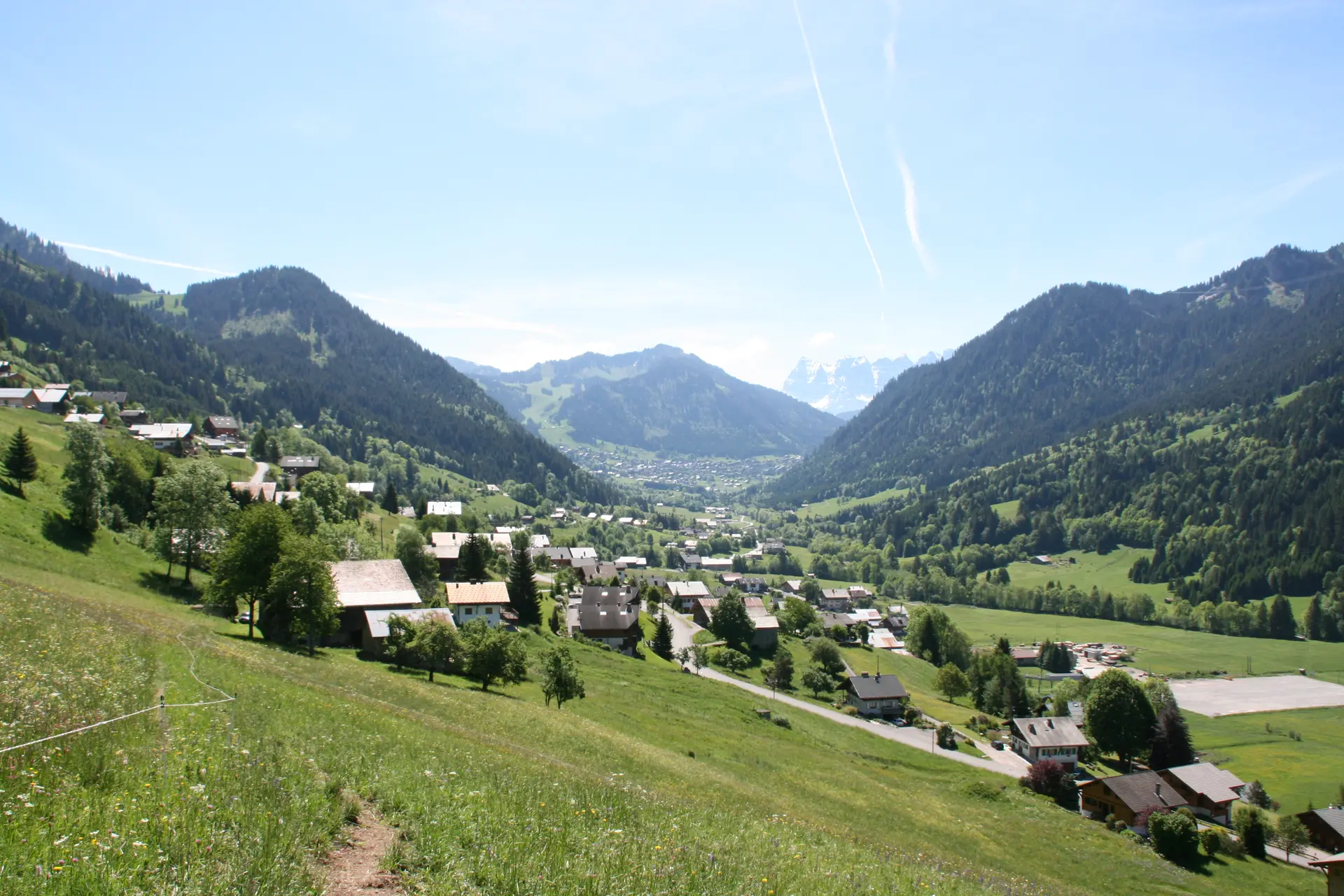 Vue sur le village de La Chapelle d'Abondance