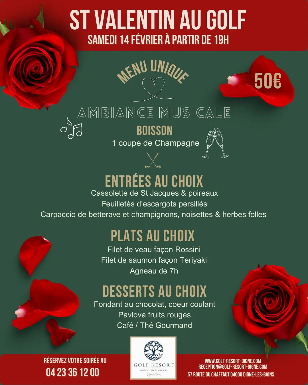 Affiche de la soirée