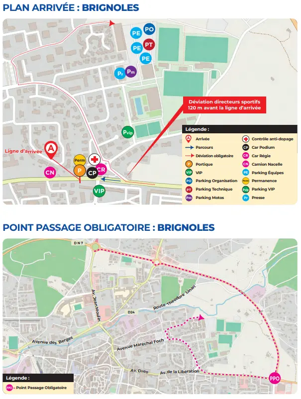 Plan d'arrivée BRIGNOLES