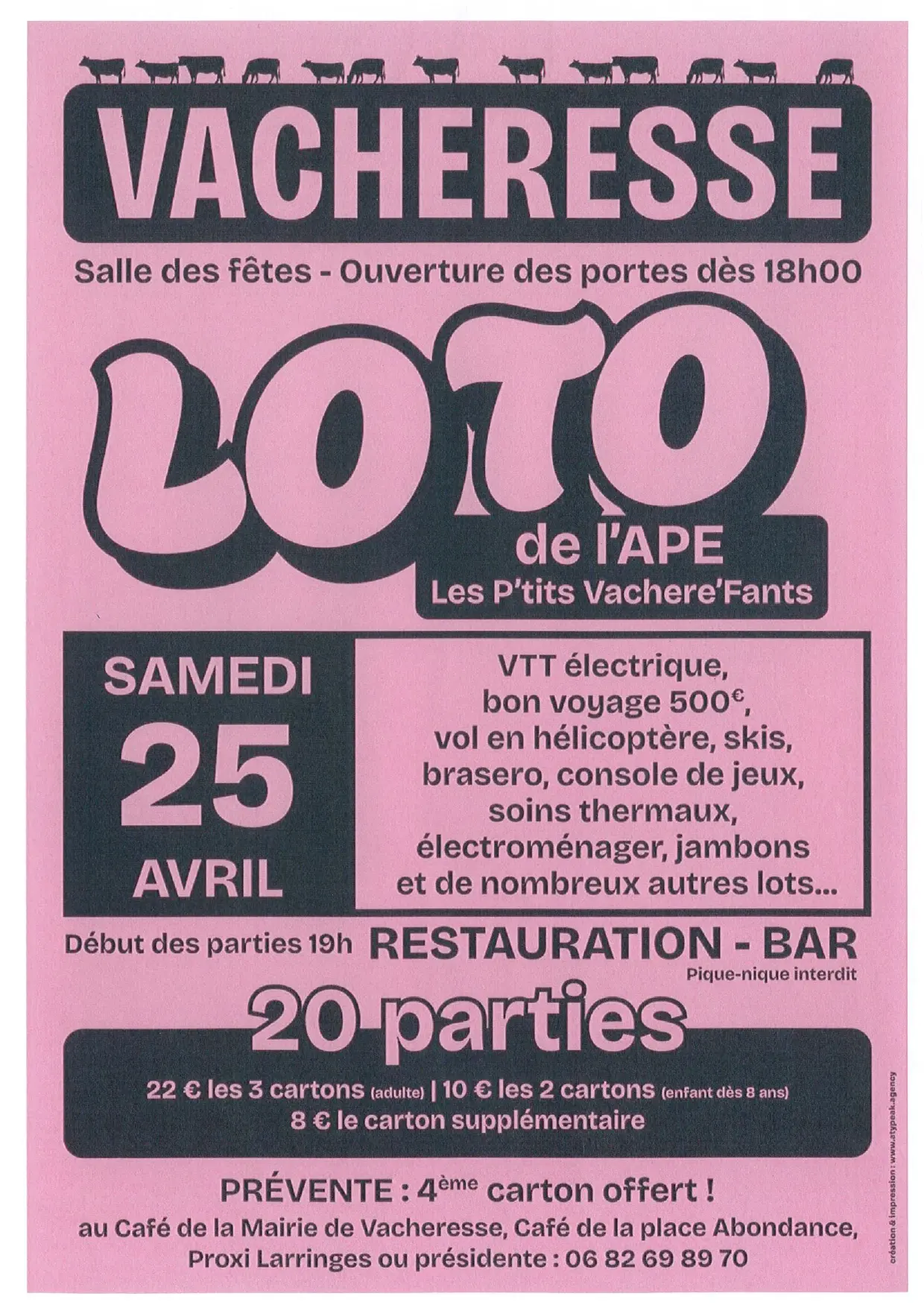 Affiche Loto Vacheresse