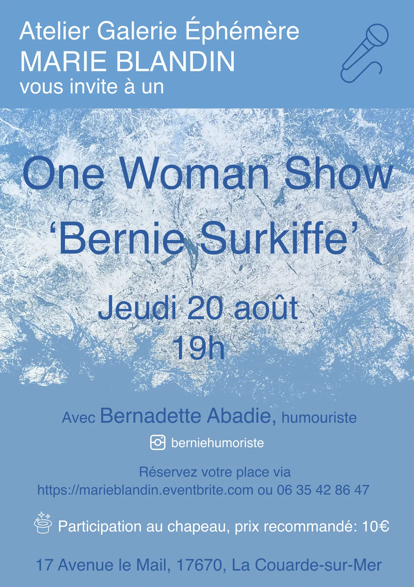 One Woman Show Bernie Surkiffe_La Couarde-sur-Mer