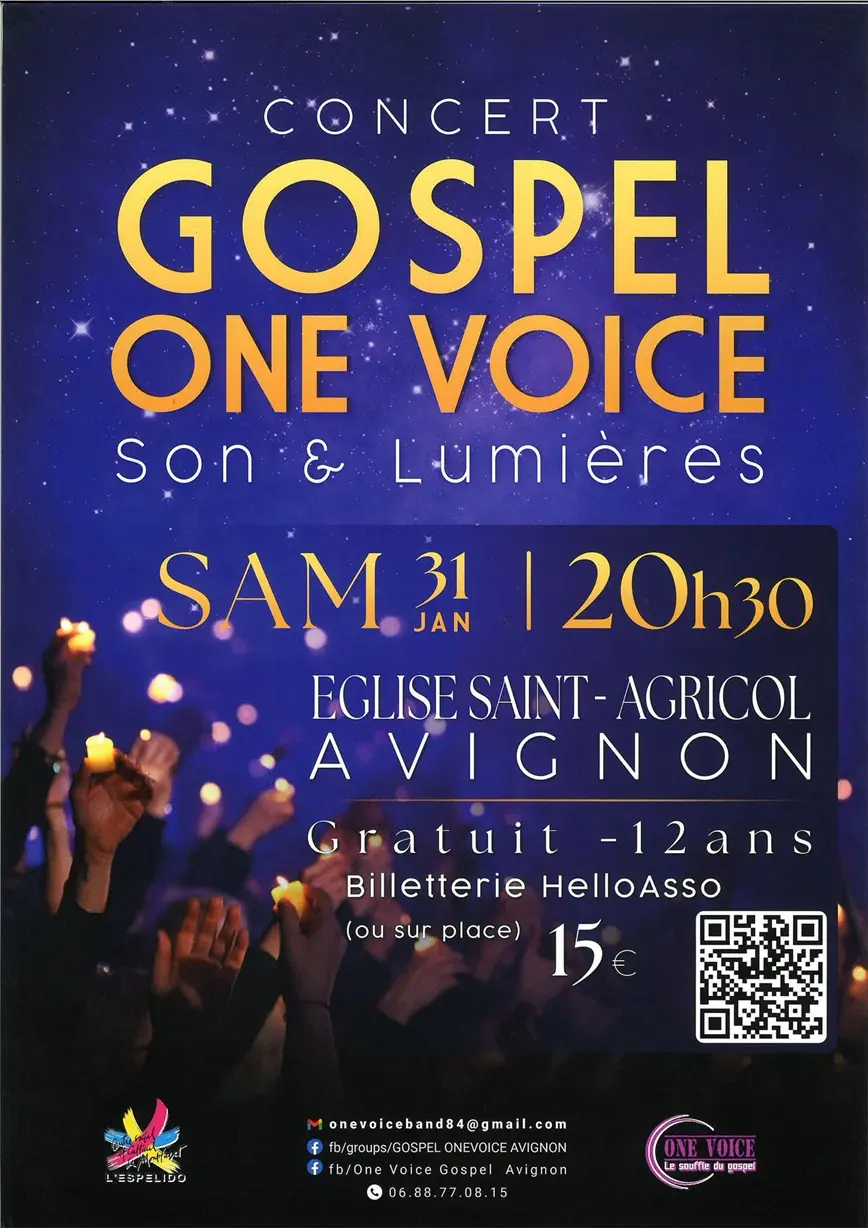 Concert gospel One Voice son & lumières_Avignon