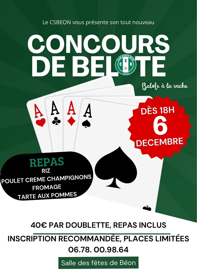 Concours de belote à la vache à Béon_Culoz-Béon