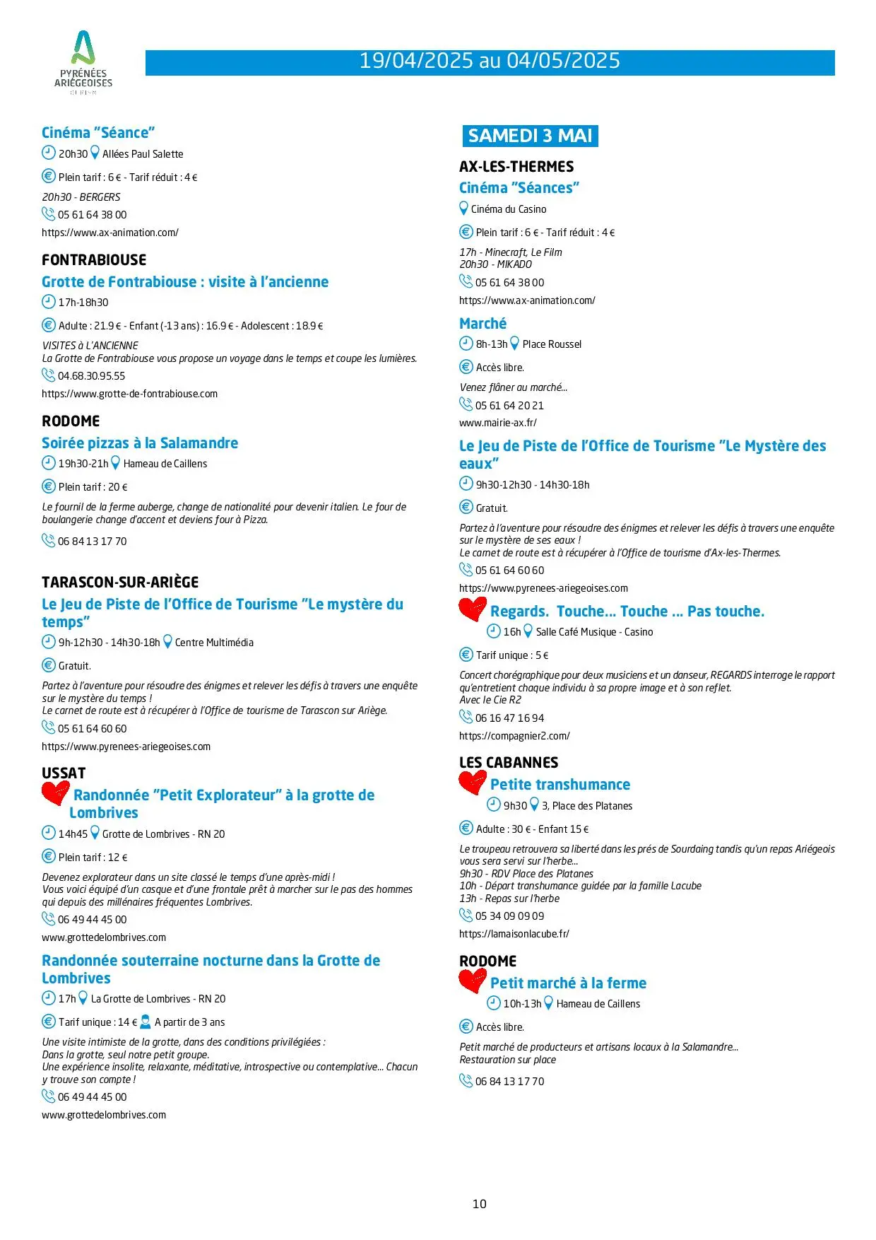 Programme du 19.04 au 04.05.2025