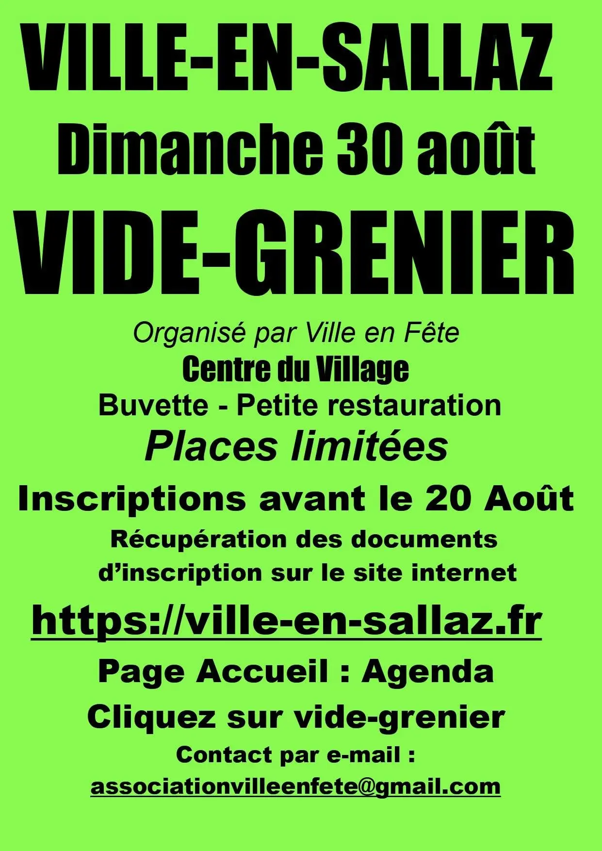 Vide grenier de Ville en Sallaz