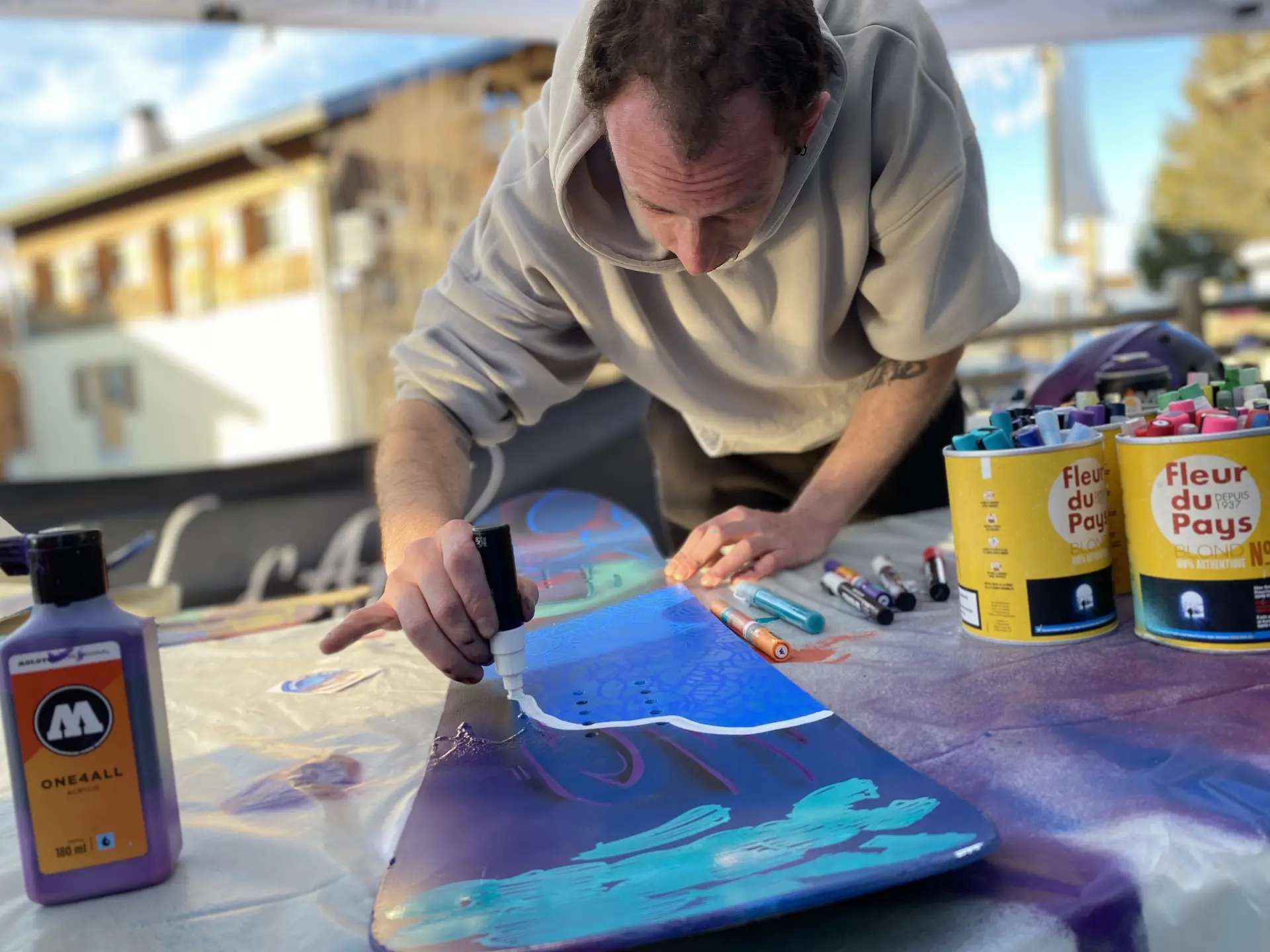 Customisation de skis avec Kime Art et Dream Lois