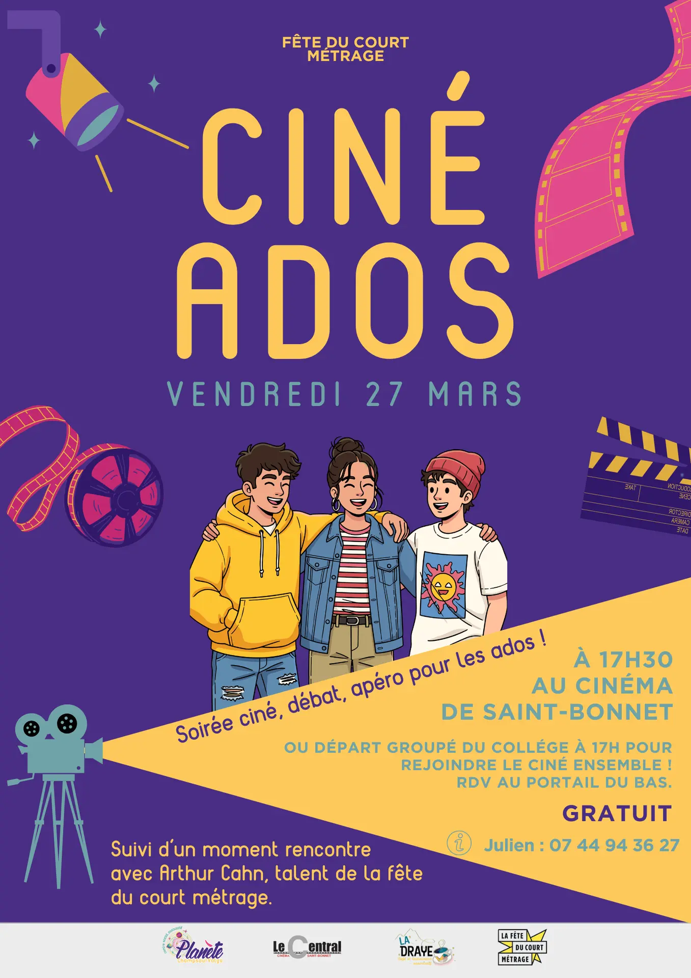 Fête du court métrage 2026, au cinéma de St Bonnet