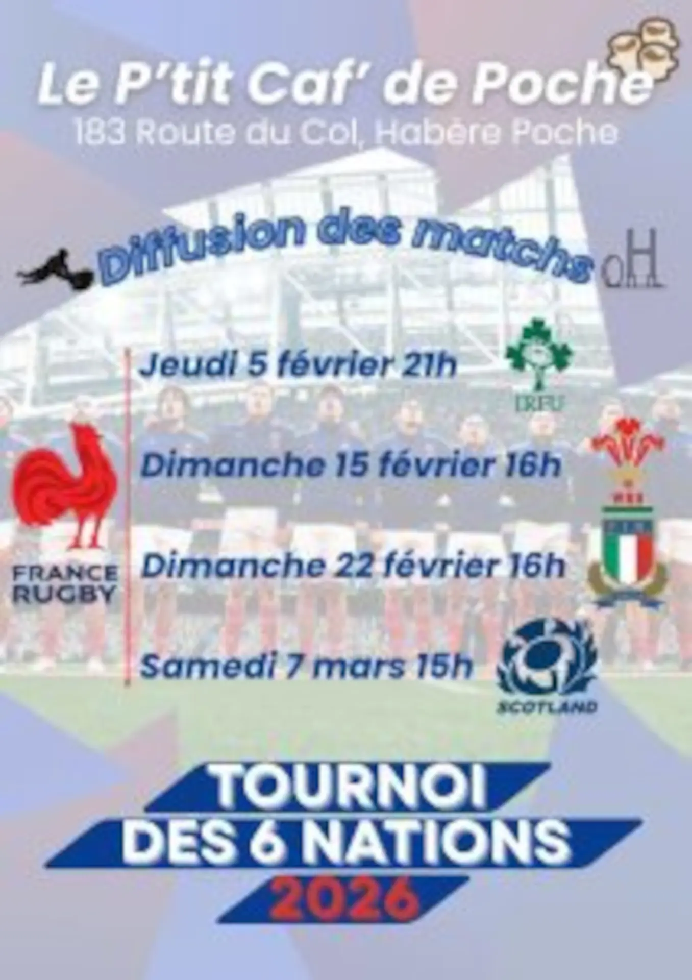 Diffusion Match Rugby - Tournoi 6 Nations_Habère-Poche