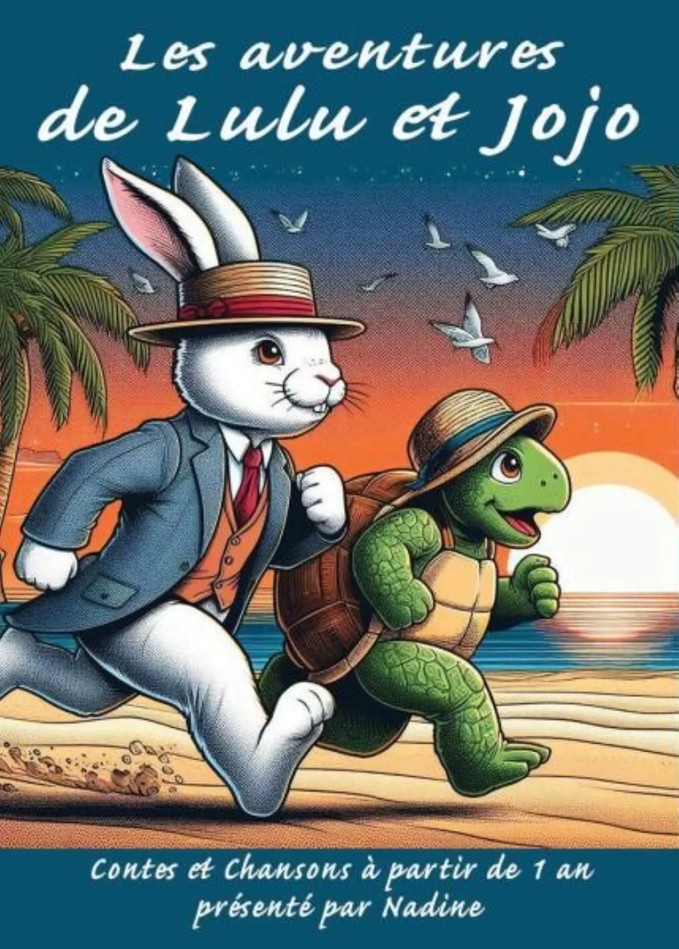 Le lapin Jojo et son amie Lulu la tortue