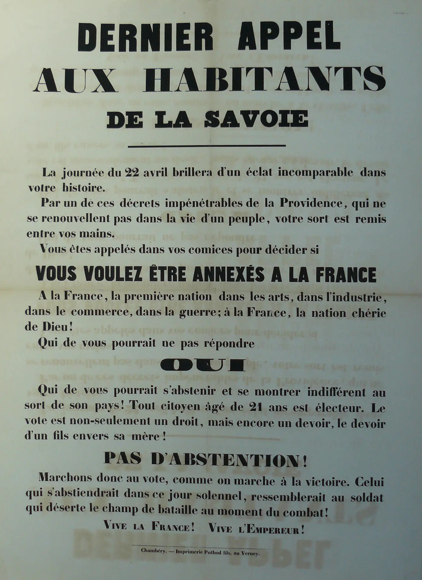 L'Annexion de la Savoie à la France en 1860