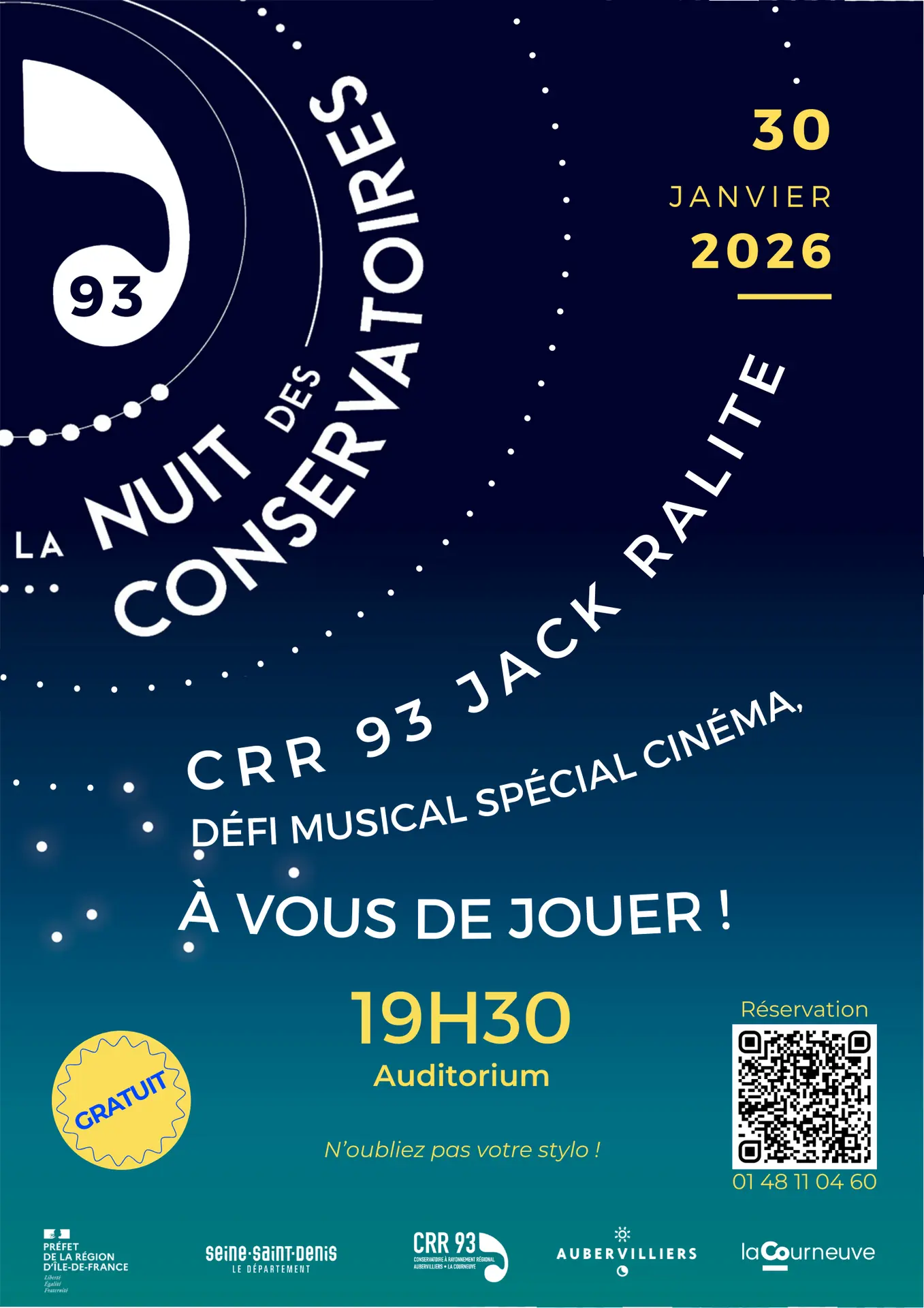 Concert - Nuit des conservatoires - Défi musical spécial cinéma, à vous de jouer !_Aubervilliers
