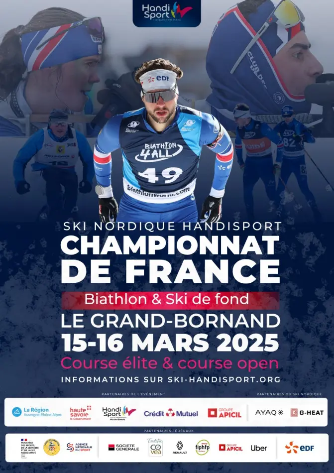 Affiche championnats de France Nordique et FIS Ski de fond 2025