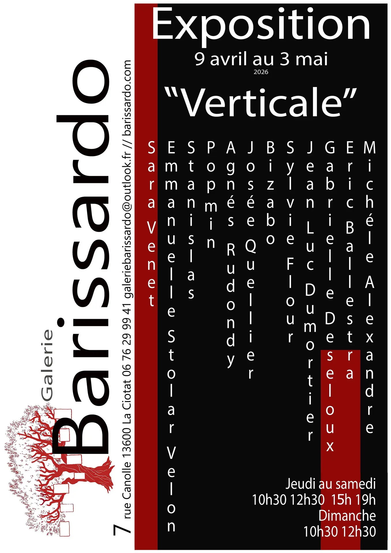 Exposition Verticale à la galerie Barissardo