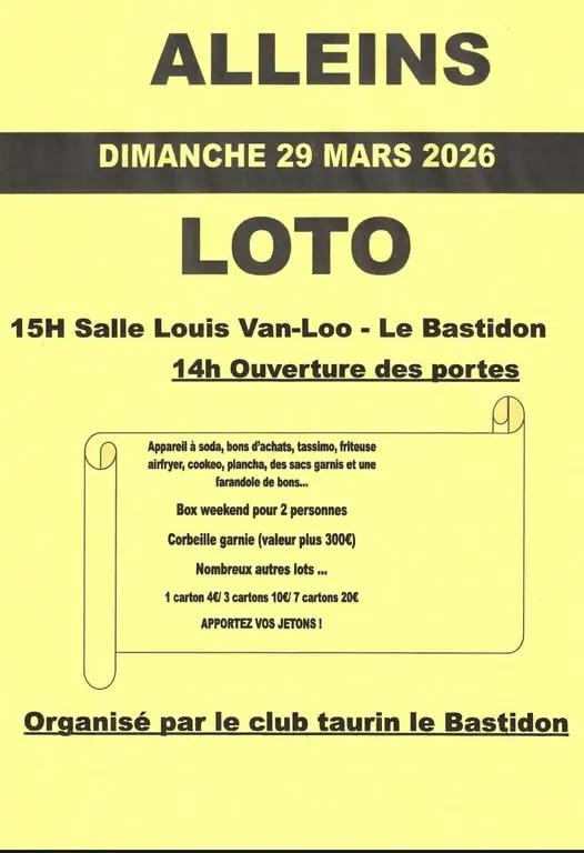 Loto du club taurin