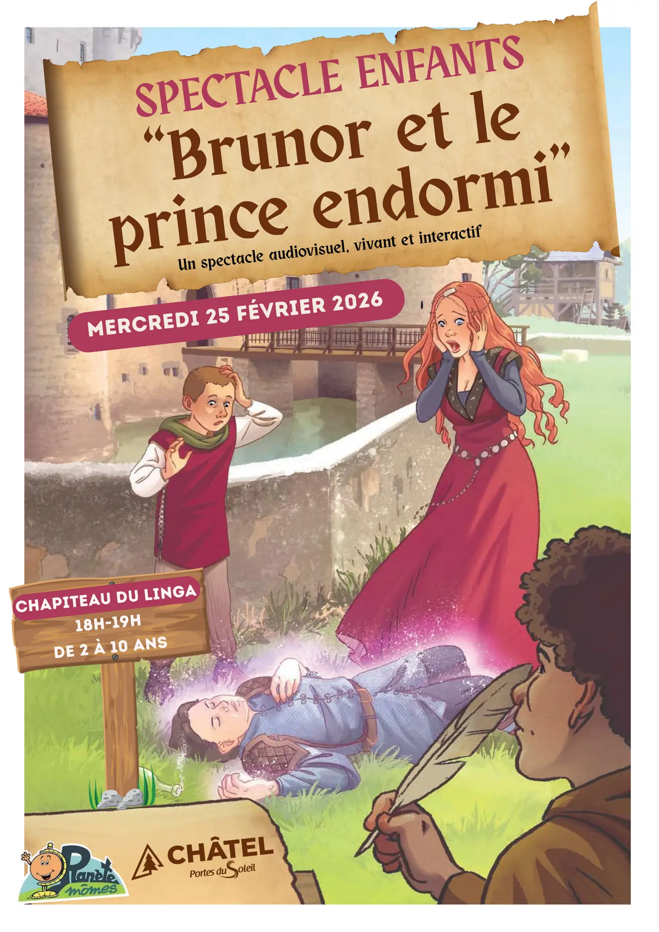 Spectacle enfants Brunor et le prince endormi_Châtel