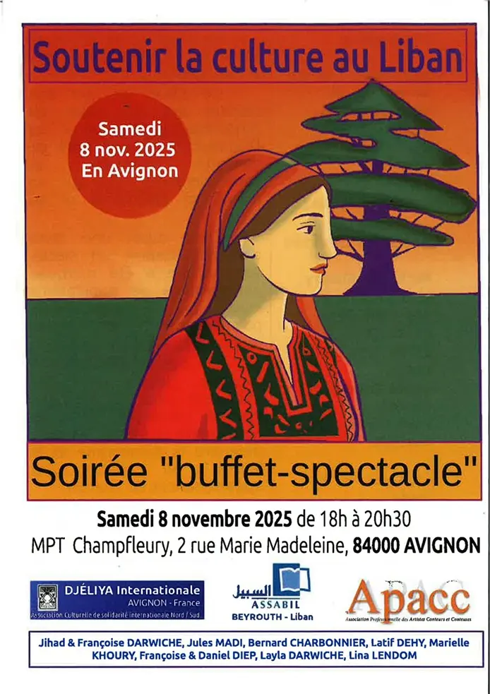 Soutenir la culture au Liban - Soirée buffet-spectacle_Avignon