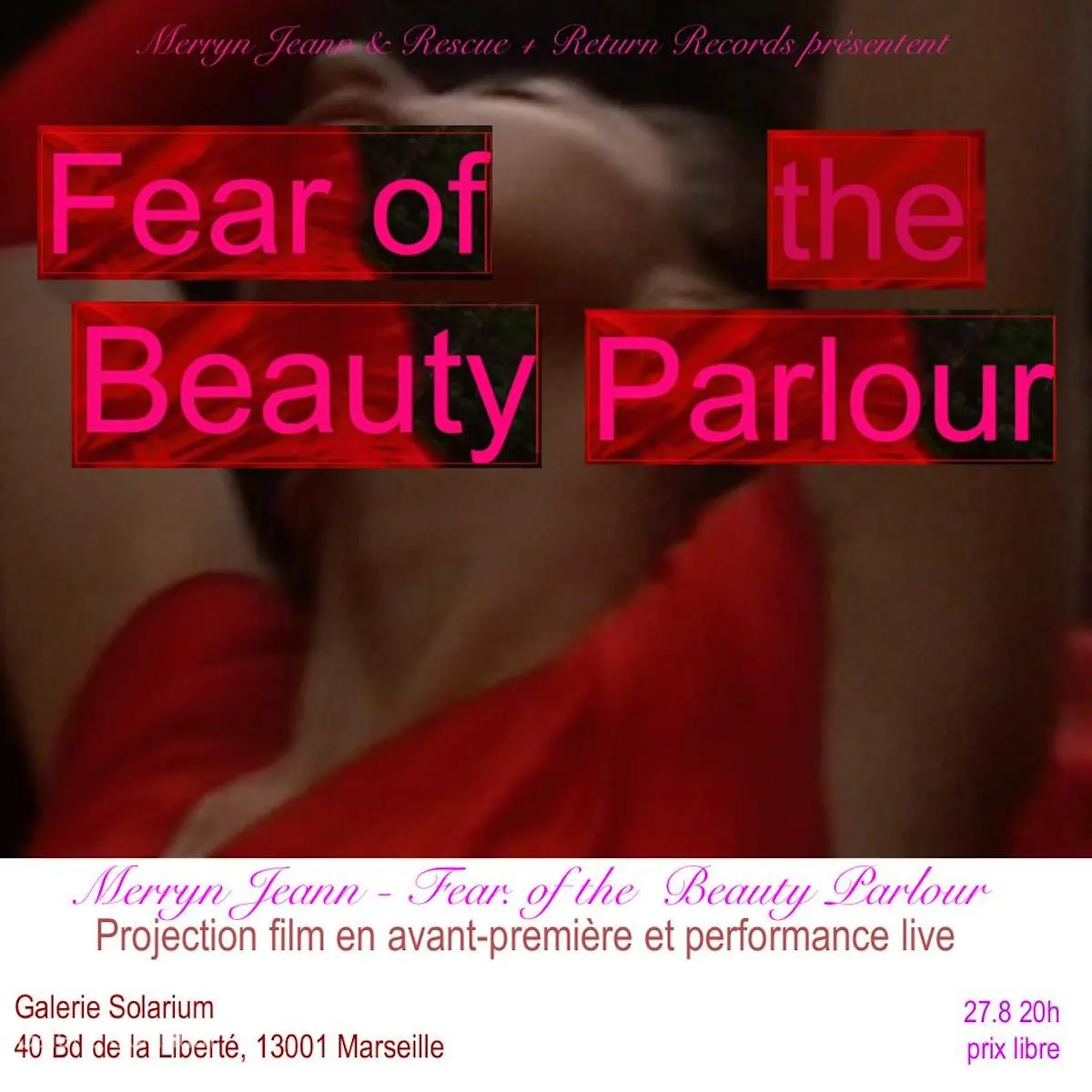 Avant-première et live — Merryn Jeann - Fear of the Beauty Parlour