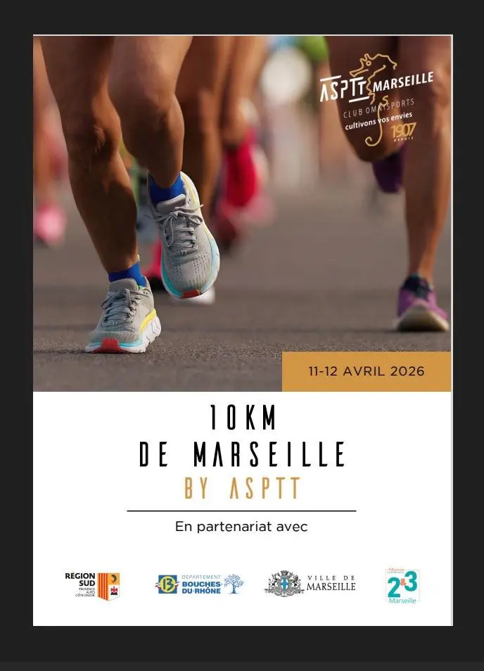Les 10 km et 5 km de Marseille by ASPTT 2026