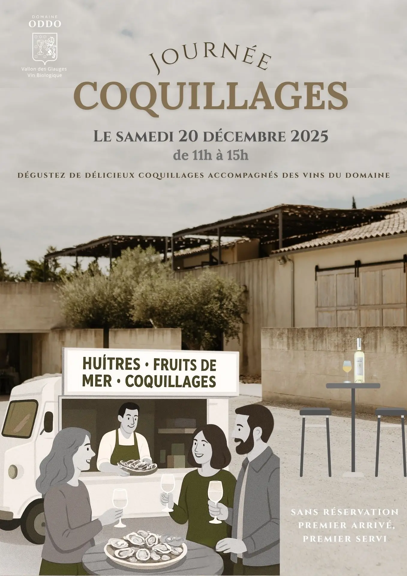 Journée coquillages au Domaine Vallon des Glauges_Eyguières_20.12.25