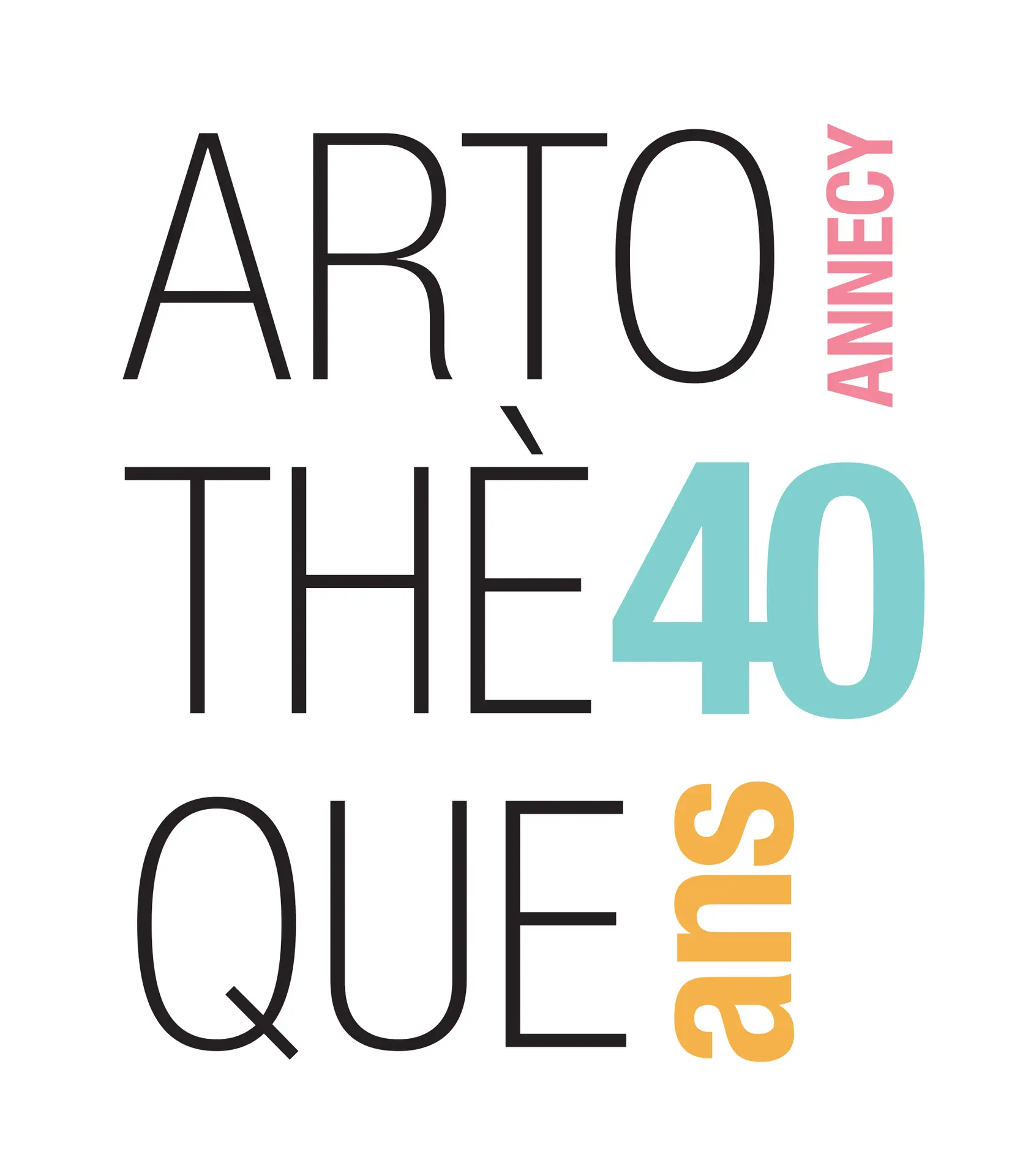 Logo des 40 ans de l'artothèque