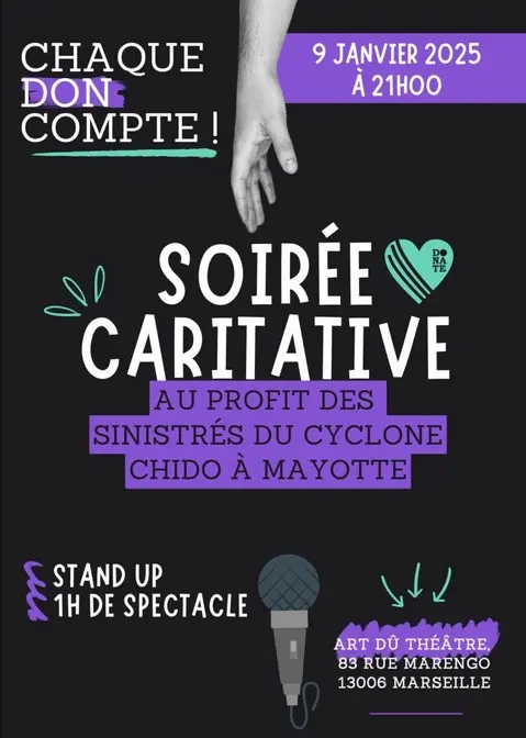 Soirée caritative au profit des sinistrés du cyclone Chido à Mayotte