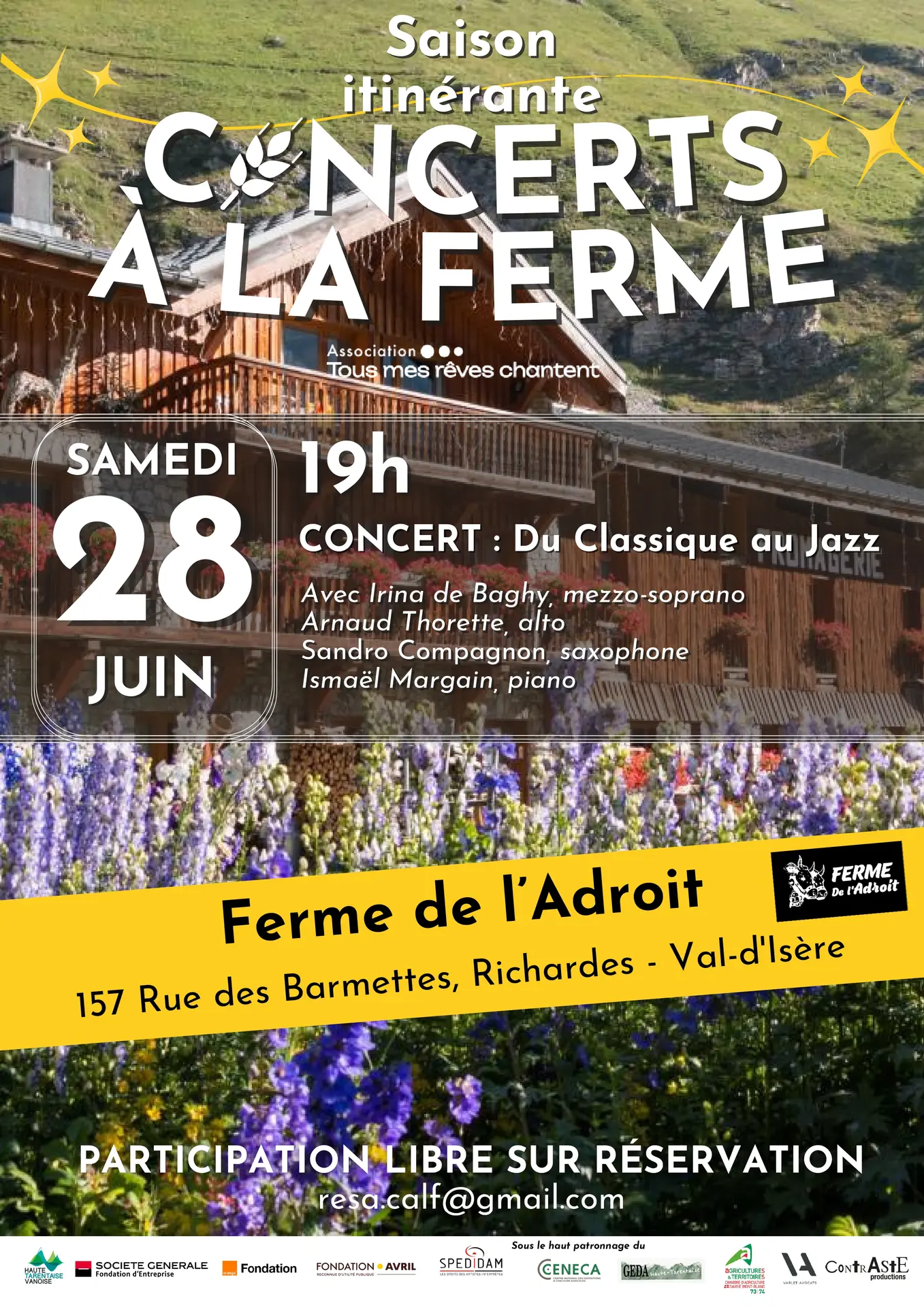 Concert Du classique au jazz à Val d'Isère - Concerts à la ferme_Val-d'Isère