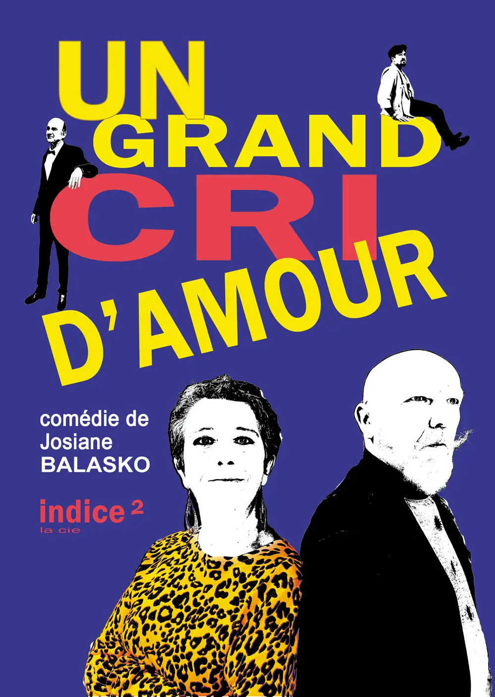 Affiche représentant deux comédiens un homme et une femme