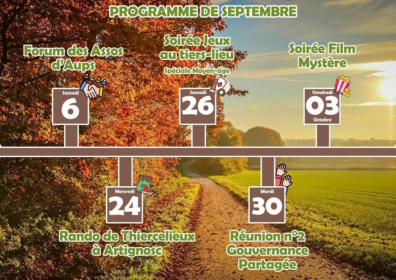 Programmation de septembre