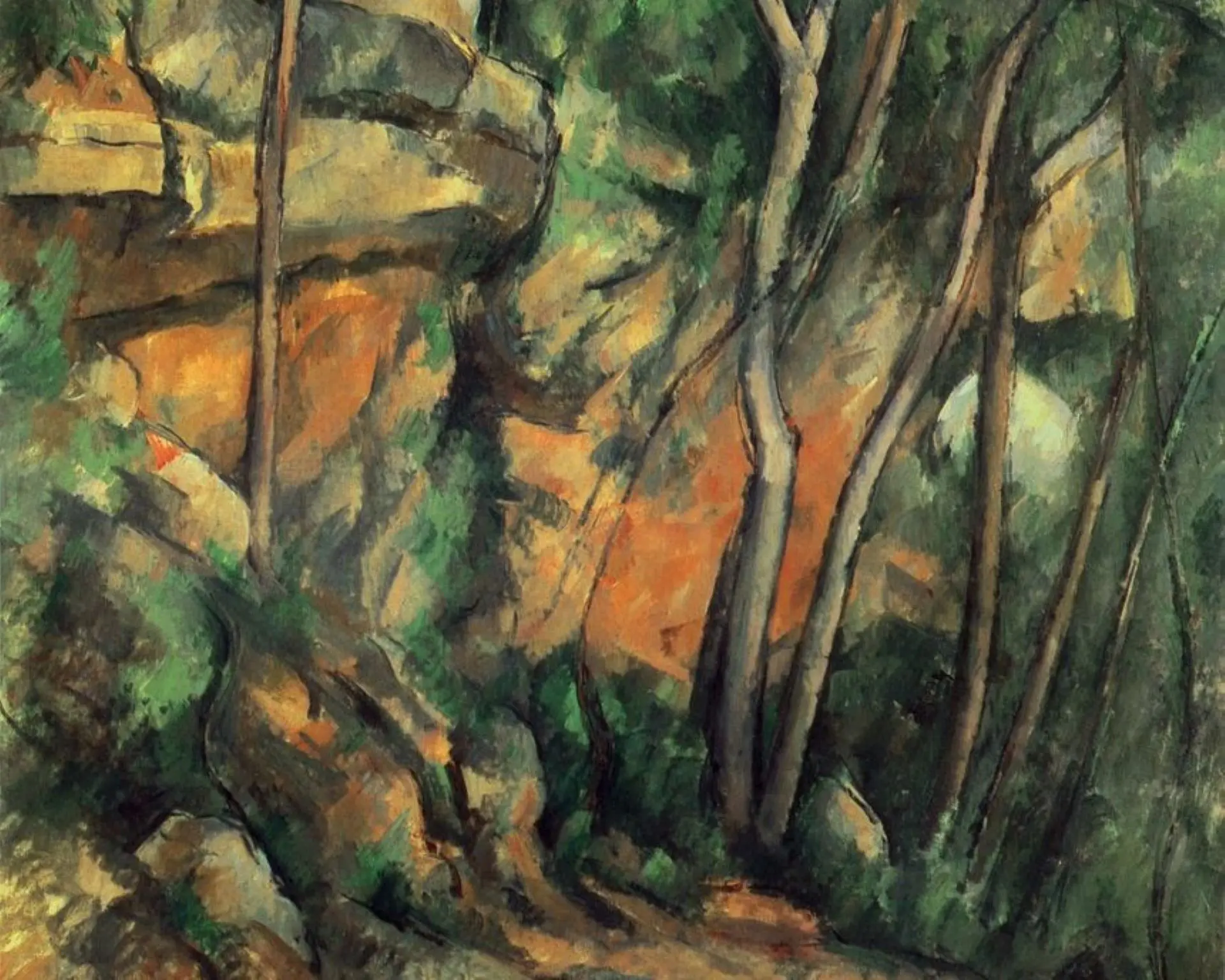 Arbres et rochers château noir