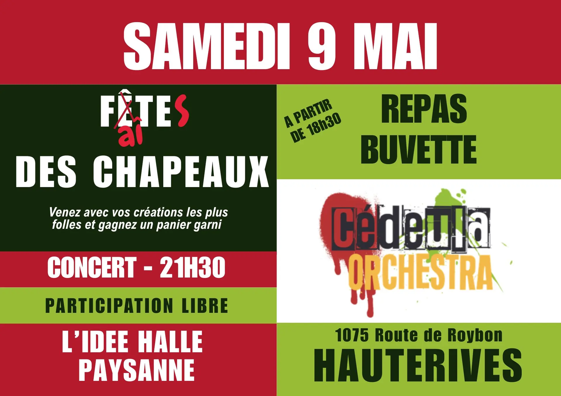 Affiche expliquant l'événement