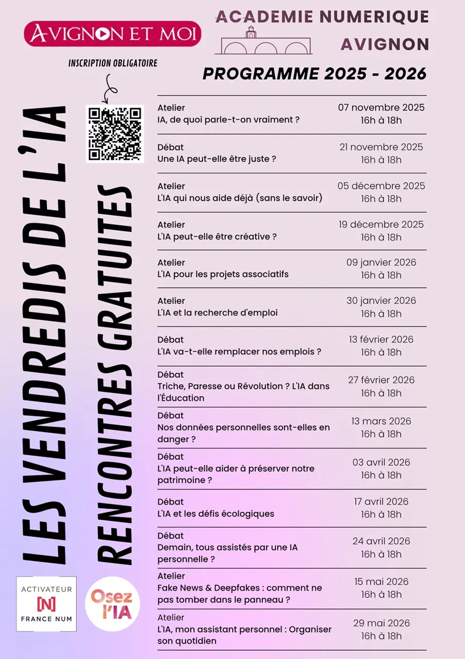 Les vendredis de l’IA – Rencontres gratuites_Avignon