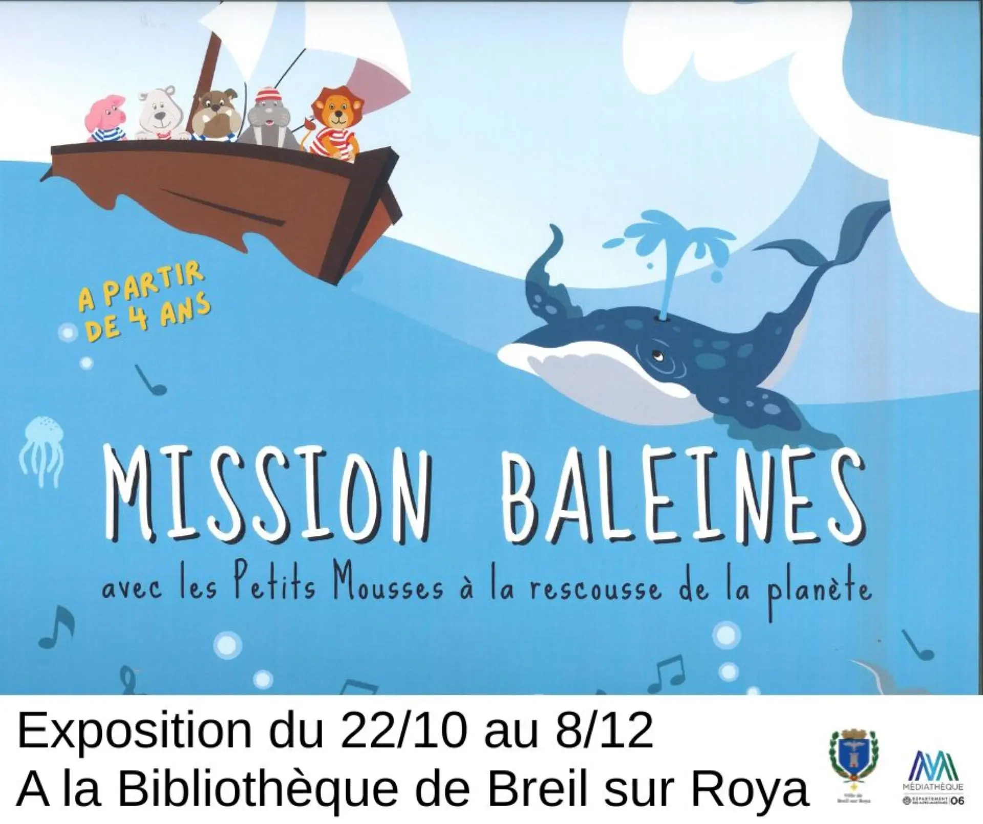 Exposition  à la découverte des baleines