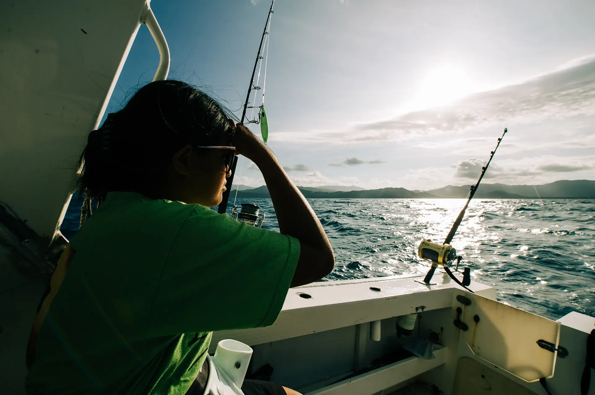 canne à pêche, pêche, ponérihouen, bateau, côte océanienne, ponérihouen