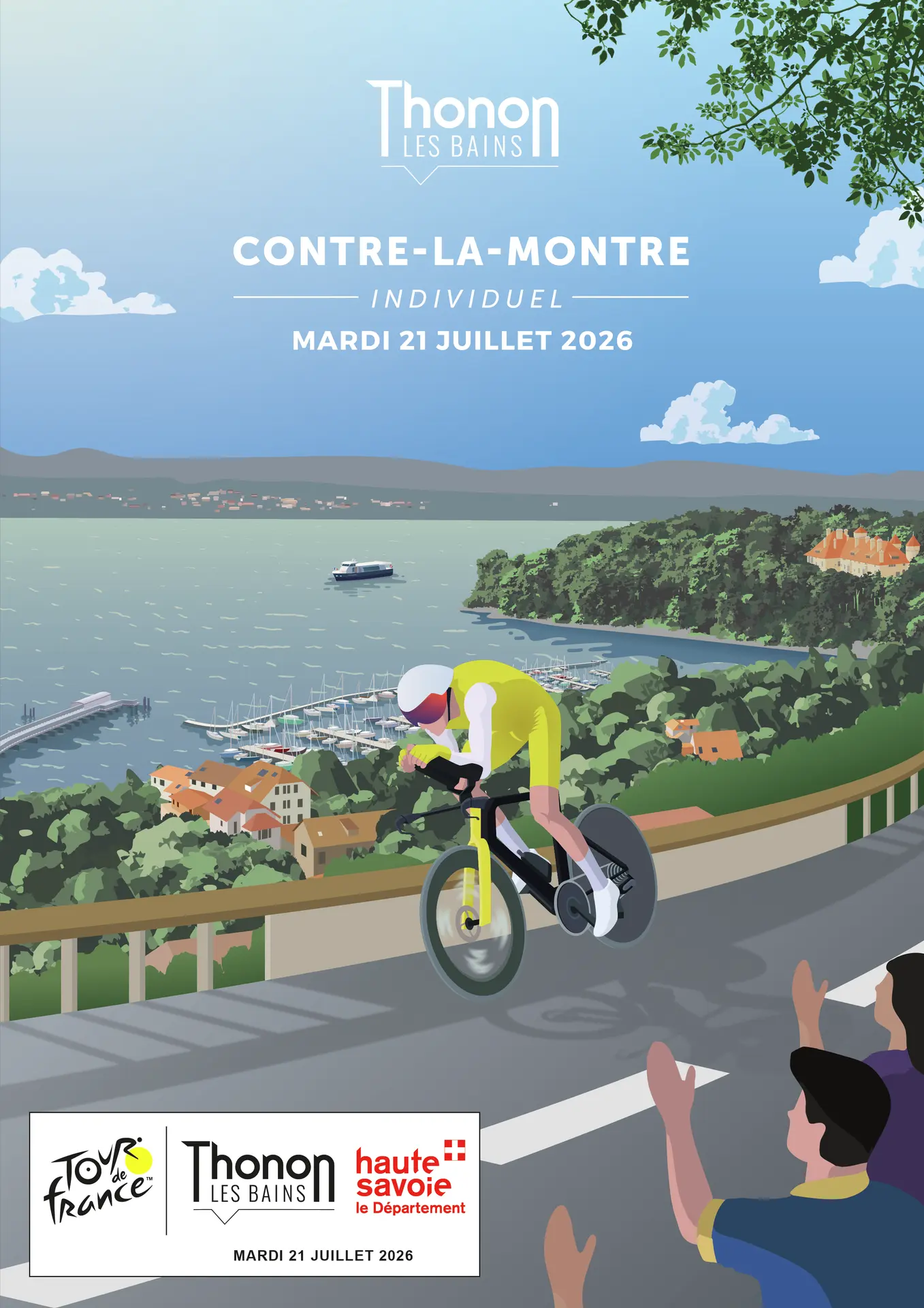 L'affiche du Tour de France 2026 par l'office de tourisme de Thonon